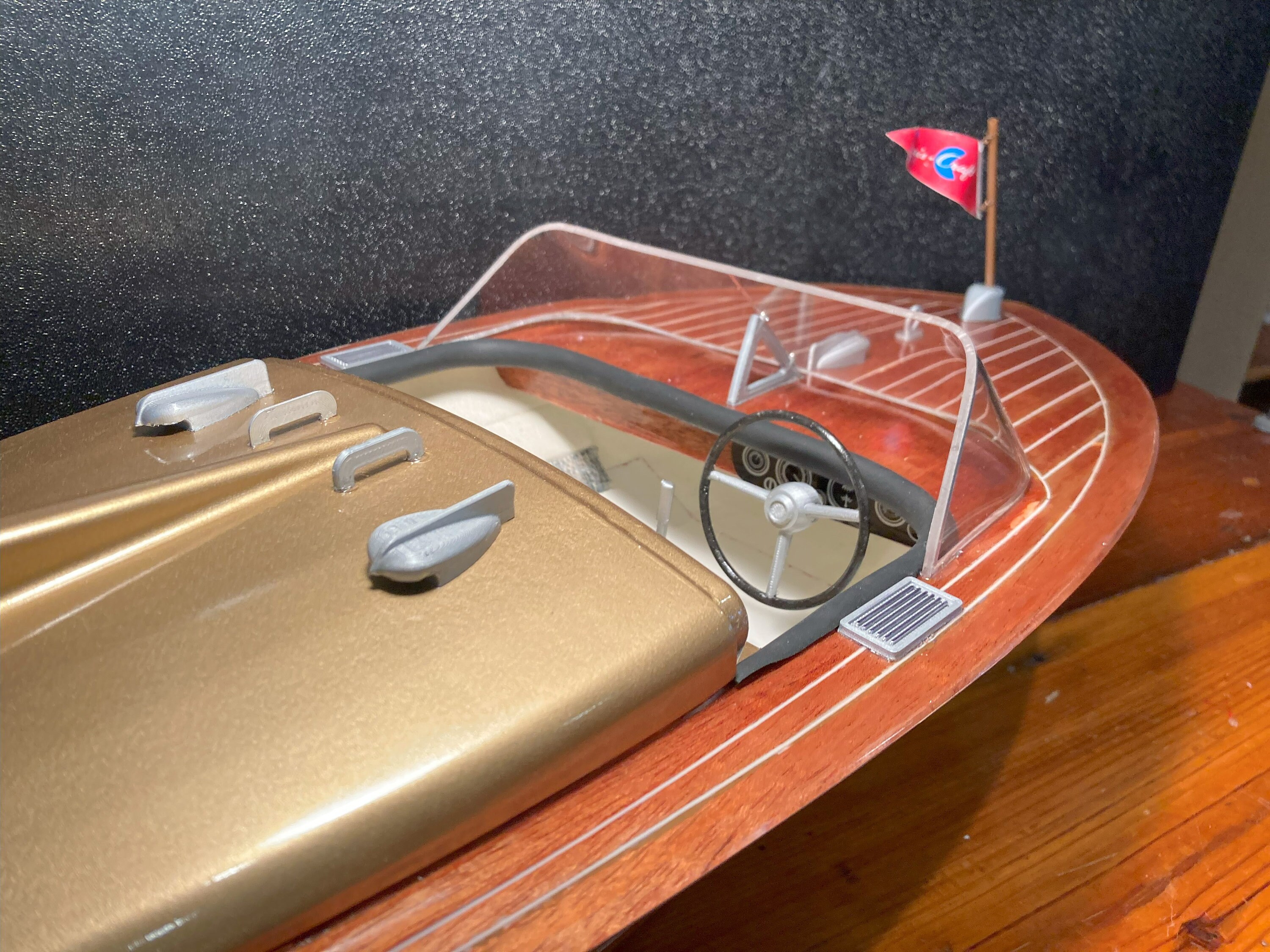 Chris Craft Cobra大きな模型キットクラシックボートラジコン化材料 1/10th Scale 1955 Chris Craft Cobra - RC Boat Model 3D Print