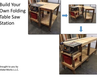 Folding Table Saw Work Station