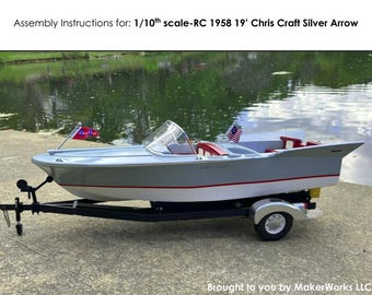 1/8 Scale 1958 Chris-Craft Silver Arrow – RC Boat Model 3D Print Files & Instructions