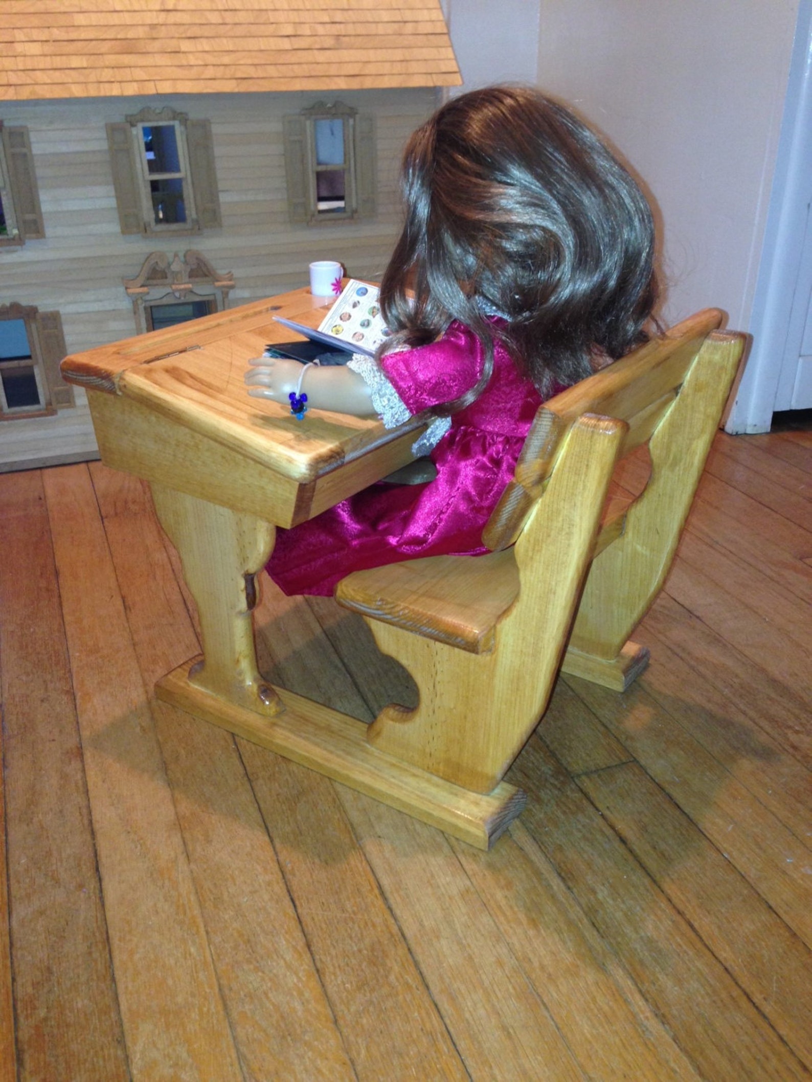 18 In.doll School Desk Woodworking Plans, Great for American Girl Dolls