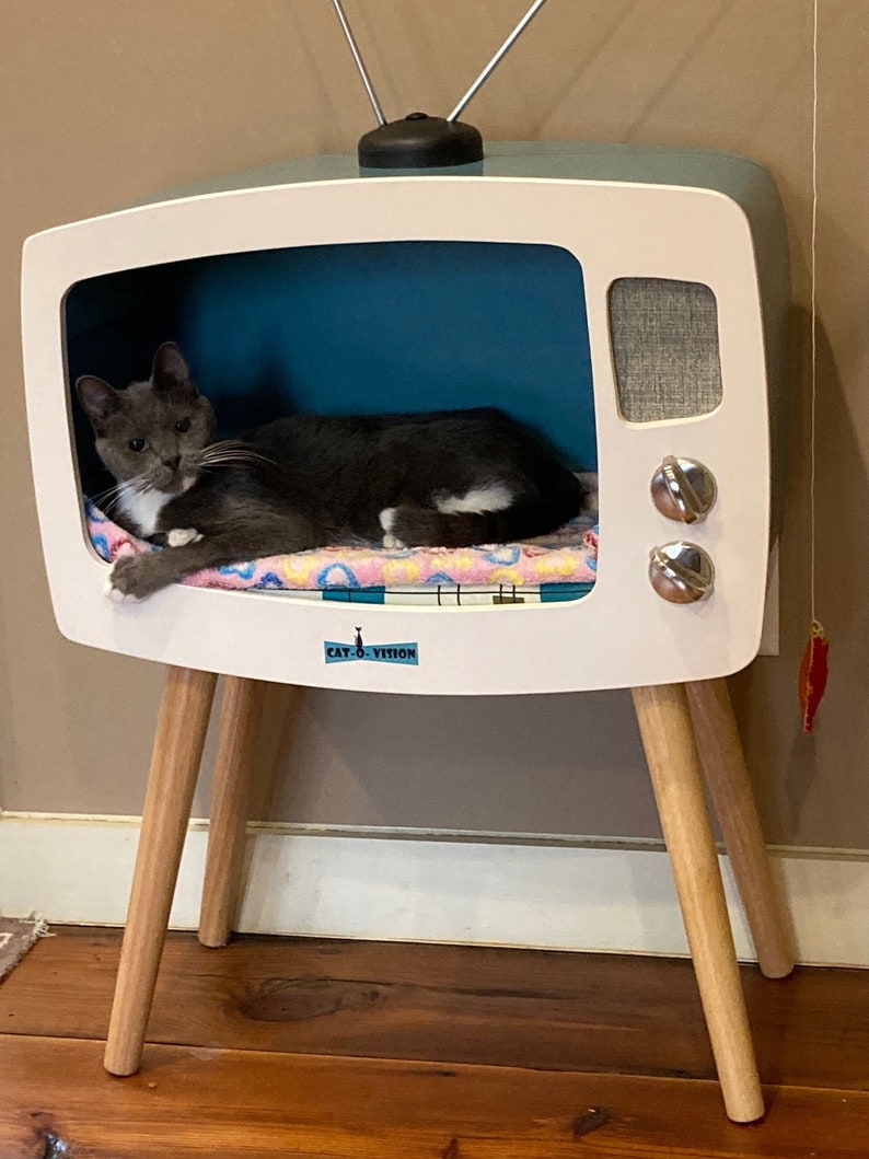 Construisez votre propre lit TV pour chat Cat-O-Vision avec ces plans numériques PDF. image 6