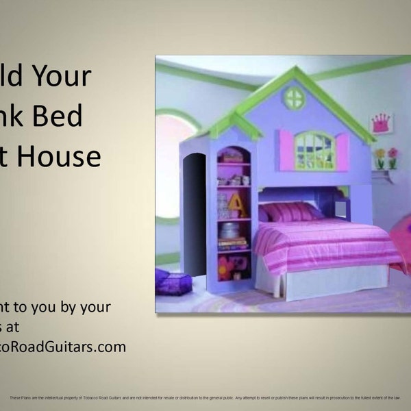 Bunk Bed Loft House Woodworking Plans & Instructions