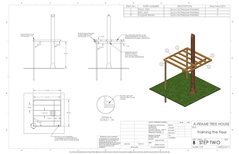 A Frame Tree House, Building Plans and Instructions image 2