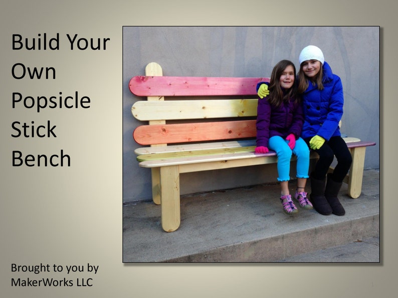 Popsicle Stick Bench Etsy