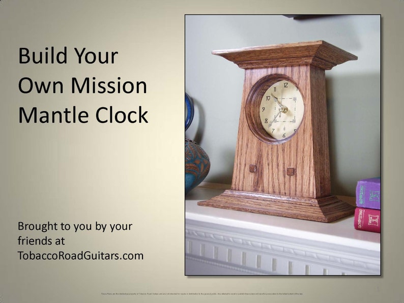 Mission Style Mantel Clock Plans and Instructions Etsy
