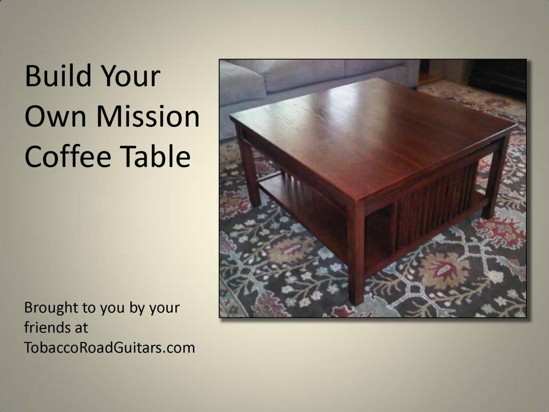 Mission Coffee Table, Plans and Instructions Etsy