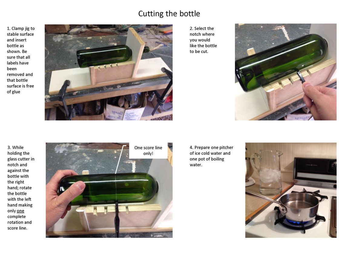 Wine Bottle Cutting Jig Plans and Instructions Etsy