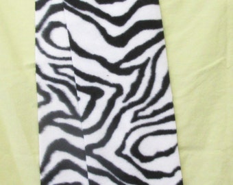 Fleece Scarf - Zebra Print #2 (5 1/2" x 59")