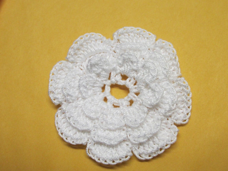 PDF Download Pattern Crocheted Spool Pin Doily Ruffled 2.0 diameter Instructions image 2