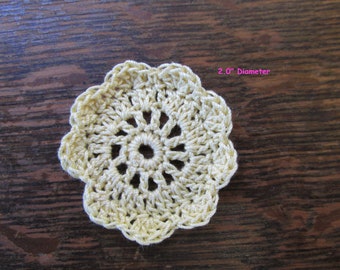 PDF Download Pattern - Crocheted Spool Pin Doily - Flat - Instructions for both 1.5" and 2.0" diameter included