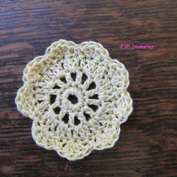 PDF Download Pattern - Crocheted Spool Pin Doily - Flat - Instructions for both 1.5" and 2.0" diameter included