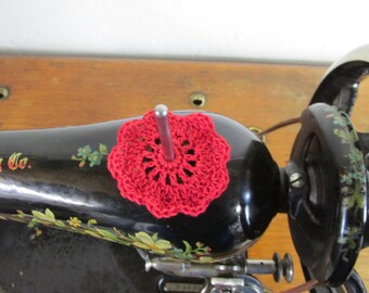 FLAT Spool Pin Doily (2.0") - RED