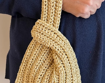 Handgemaakte gehaakte tas - Japanse knooptas-stijl