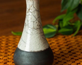 Raku ceramic vase, hand turned pottery, ceramics,