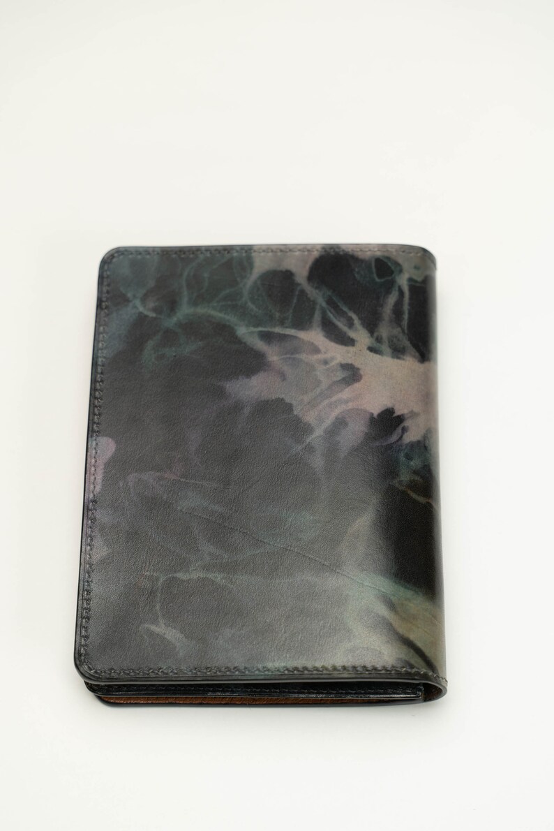 Marbled Leather Passport Wallet, leather passport wallet image 5