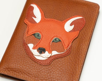 Fox Leather Passport Wallet, leather passport wallet