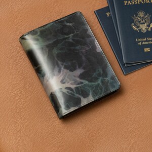 Marbled Leather Passport Wallet, leather passport wallet image 9