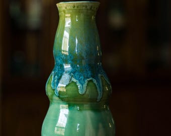 Waterfall vase, hand thrown pottery, ceramics