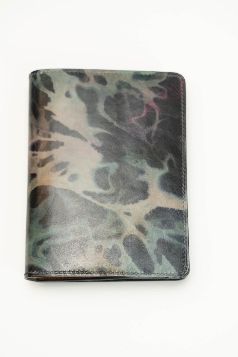 Marbled Leather Passport Wallet, leather passport wallet image 3