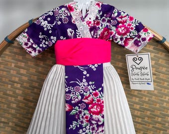 Hmong inspired doll clothing set, fits most 18” doll