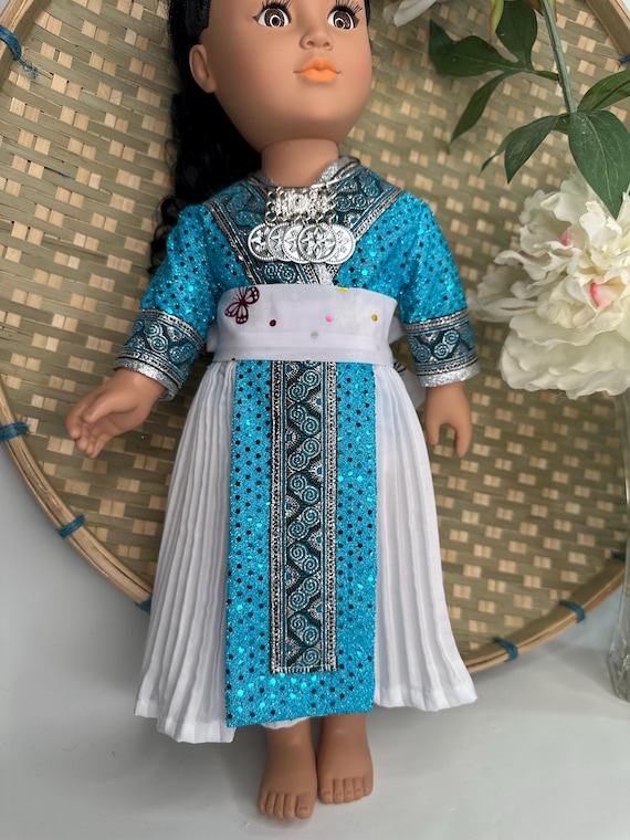 Hmong inspired doll clothing set, fits most 18” doll, doll and accessories not included