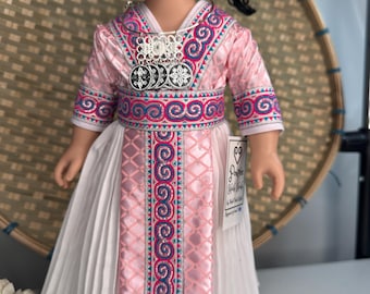 Hmong inspired doll clothing set, fits most 18” doll