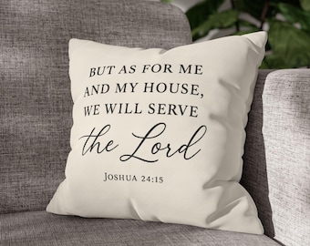 Scripture Decorative Pillowcase, Faith Home Decor, Housewarming Gift, Christian Living, Cozy Home Accent
