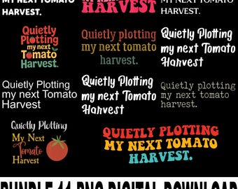 Quietly Plotting My Next Tomato Harvest Png, Farmer Png, Uplifting png Png, for Gardener Tomato Png, Vintage Label Botanical Png