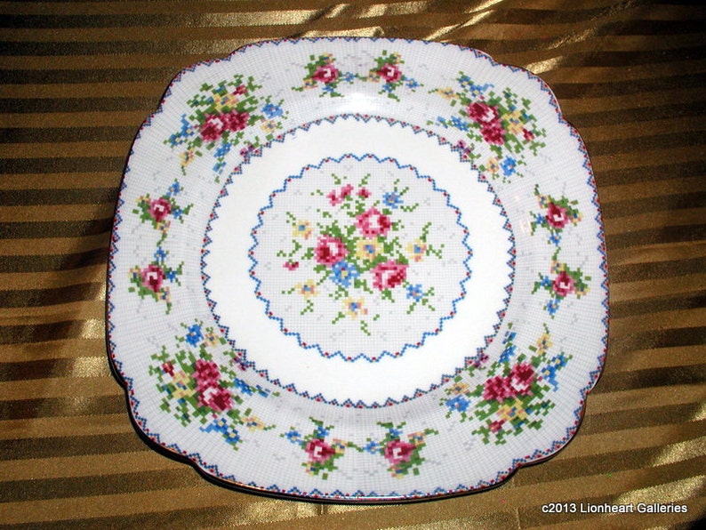 Vintage Royal Albert Petit Point 4 Piece Place Setting English Bone China Dinnerware
