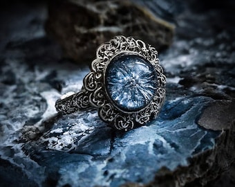 Anello della Luna Oscura di Ranni: Regalo per i fan di Elden Ring, lega/rame/argento 925