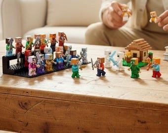 Kit di personaggi MOC MC, personaggi randomizzati con armi, opzioni 20/30+6 bonus/45+7 bonus