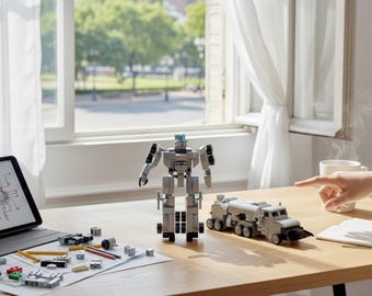 Costruisci l'iconico modello in mattoncini Megatron MOC con modalità camion trasformabile e accessorio pistola. Un oggetto da collezione imperdibile per gli appassionati di robot.