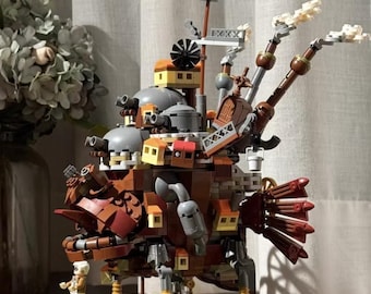 MOC del Castello Errante di Howl da 30 cm con kit di costruzione in mattoncini da oltre 1200 pezzi, mia creazione, regalo per lui/lei