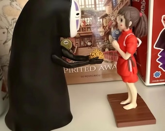 Statua da collezione Spirited Away No-Face & Chihiro da 12 cm – La magia di Spirited Away, regalo per lui/per lei