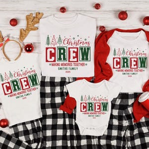 Chemises de famille personnalisées pour l&#39;équipe de Noël 2025, Chemise de famille de Noël, Chemise de groupe de Noël, Pyjama de Noël, Chemise d&#39;équipe de Noël de Noël