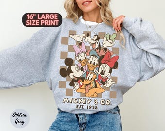 Retro Mickey & Co 1928 Sweatshirt, Disneyland Tee, Daisy Donald Goofy, Mickey And Friends Family Shirt, Disney Gift, Disney Sweatshirt