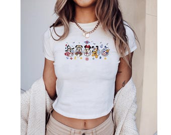 Disney Cruise Squad Baby Tee, Mickey and Friends Cruise Baby Tee, Disney Cruise Trip Shirt, Disney Summer Shirt, Disney Vacation Tee