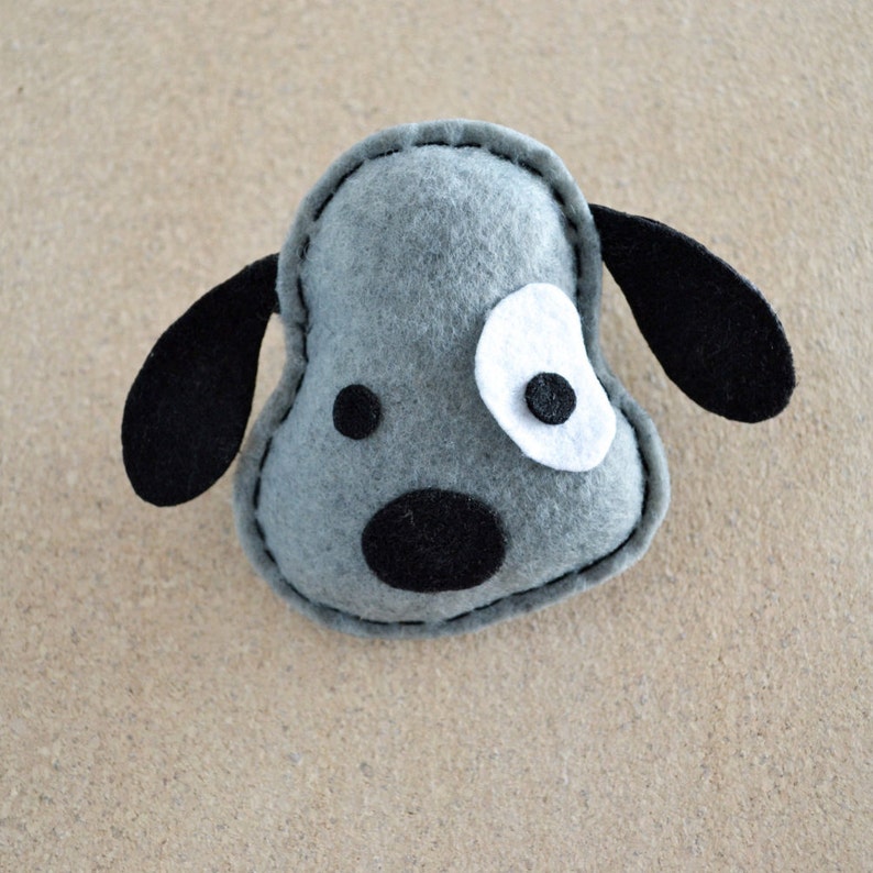 Cute Felt Dog Brooch/ Felt Pin/ Felt Accessory in Beige Color Etsy UK