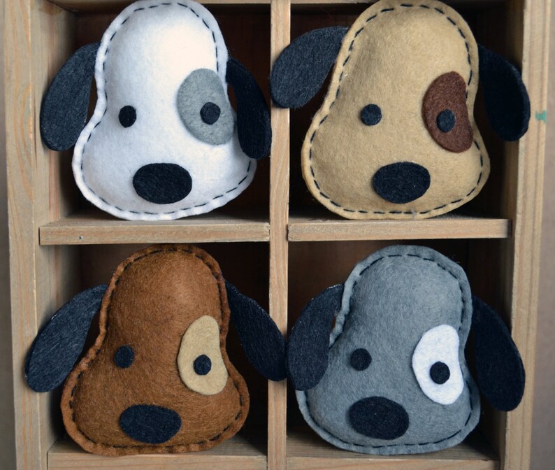 Cute Felt Dog Brooch/ Felt Pin/ Felt Accessory in Beige Color Etsy UK