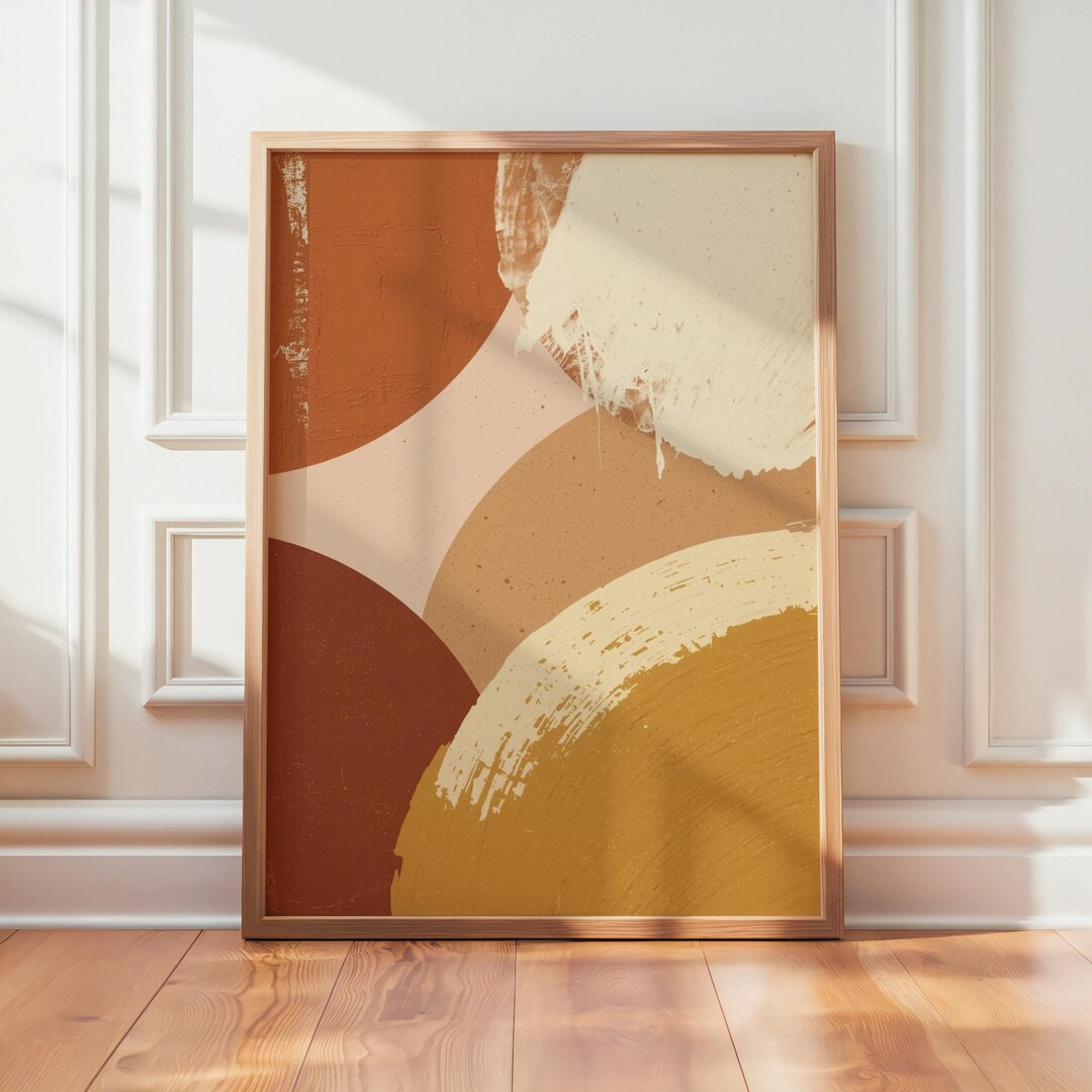 Abstract Terracotta Wall Art | Modern Minimalist Poster | Earth Tone ...