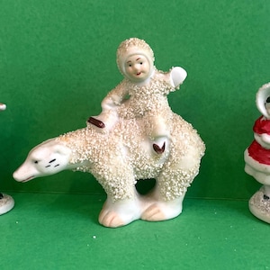 Choice of 2 Rare Vintage Christmas Bisque Snow Baby Related Carolers, Germany MIJ, Wow!