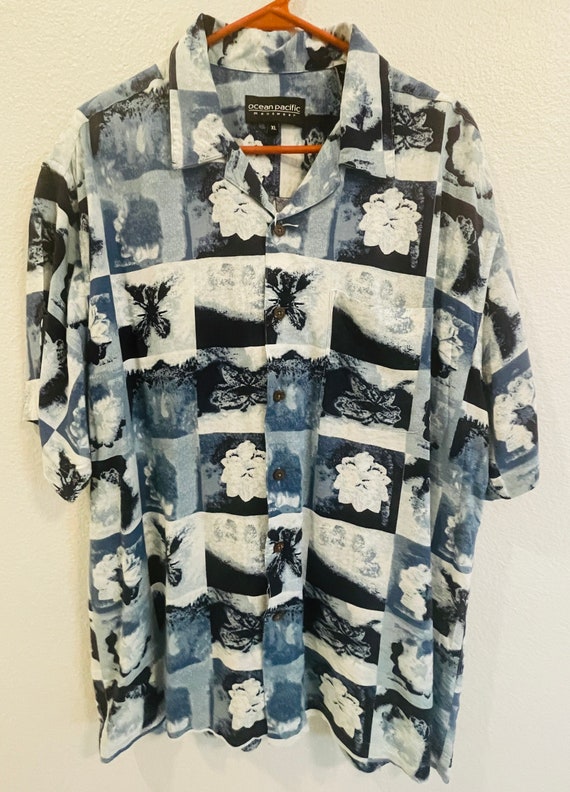 Vintage Men’s Classic Hawaiian Shirt, Ocean Pacifi