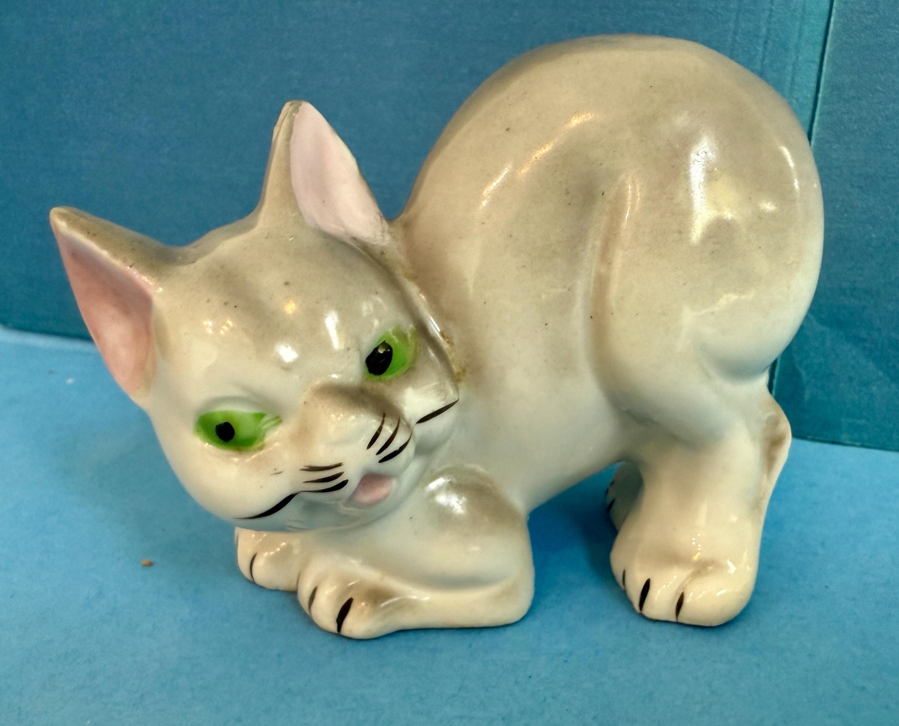 Antique Japanese Porcelain Cat - Etsy