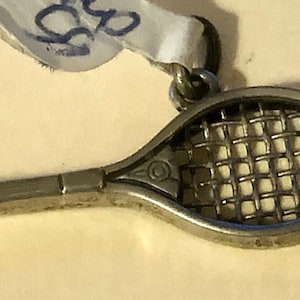 Vintage Sterling Silver Tennis Racquet Charm, Sweet