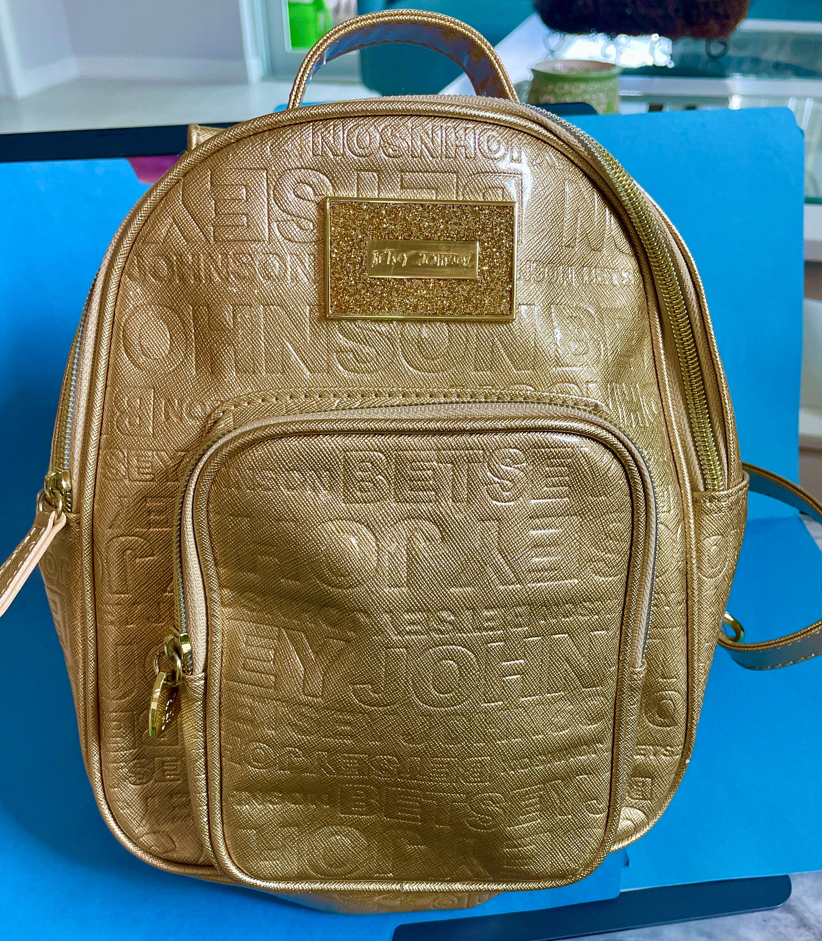 Betsey Johnson Metallic Gold Mini Backpack Amazon.com: Loungefly Sanrio 50th Anniversary Metallic Gold  main image 4