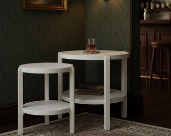 Minimalist Round Side Table Set: Modern Scandinavian Accent Tables
