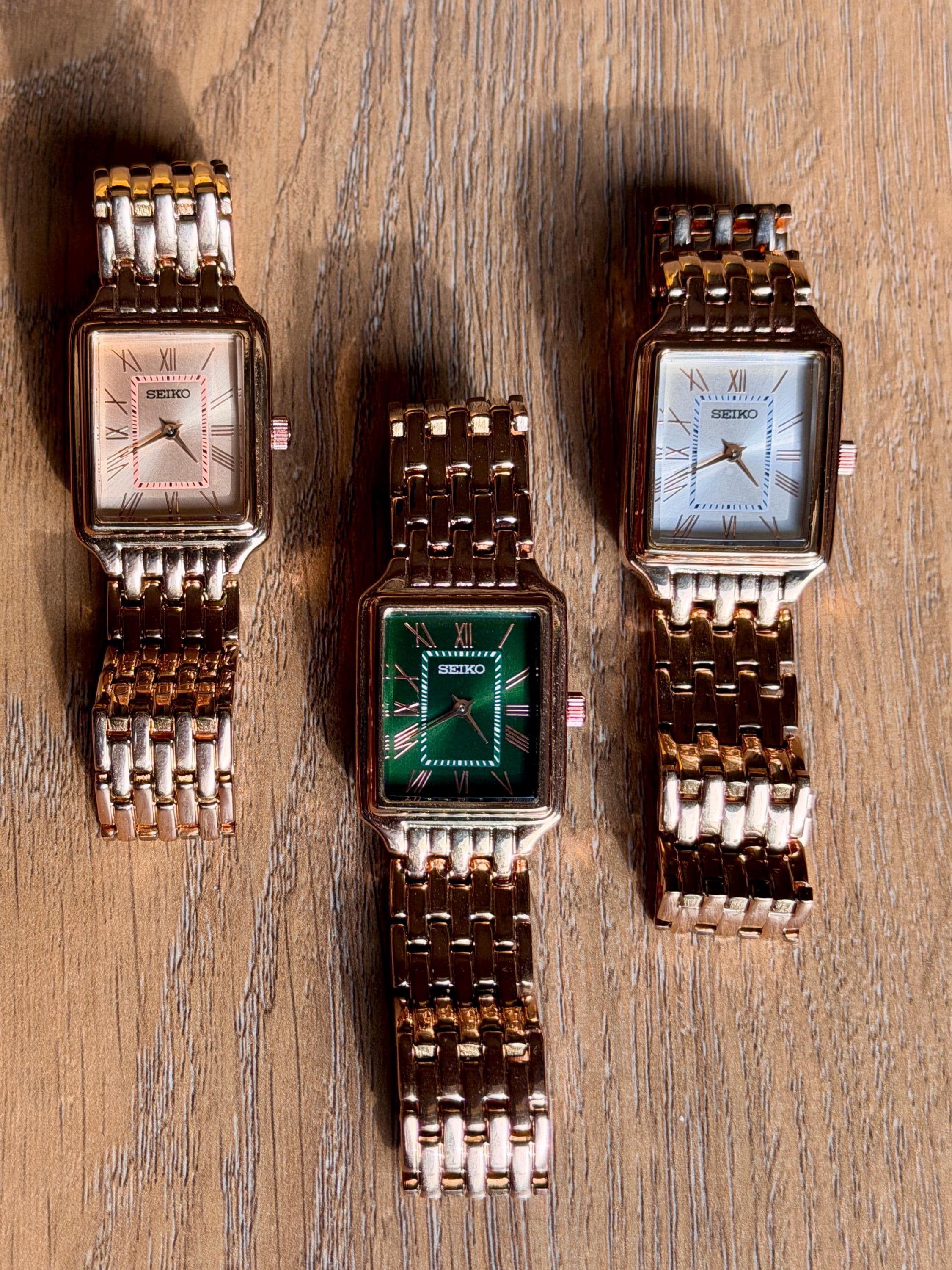 Vintage Seiko Rectangle Gold Watch - Etsy Hong Kong