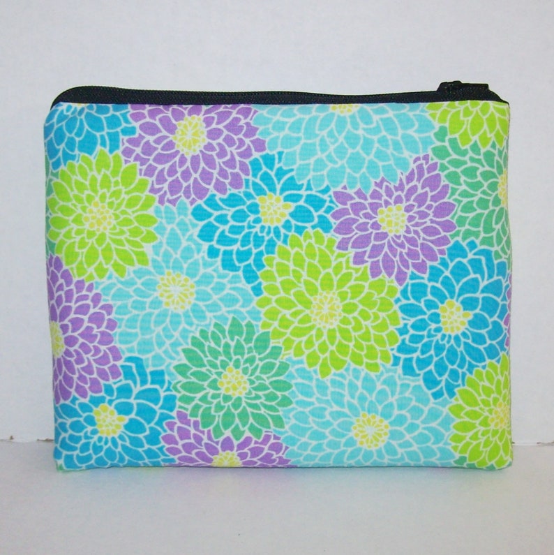 Smoke Accessory Spring Stoner Gift Flowers Padded Pipe Pouch Glass Pipe Case 7.5 x 6 X LARGE Stash Bag Floral Zipper Bag