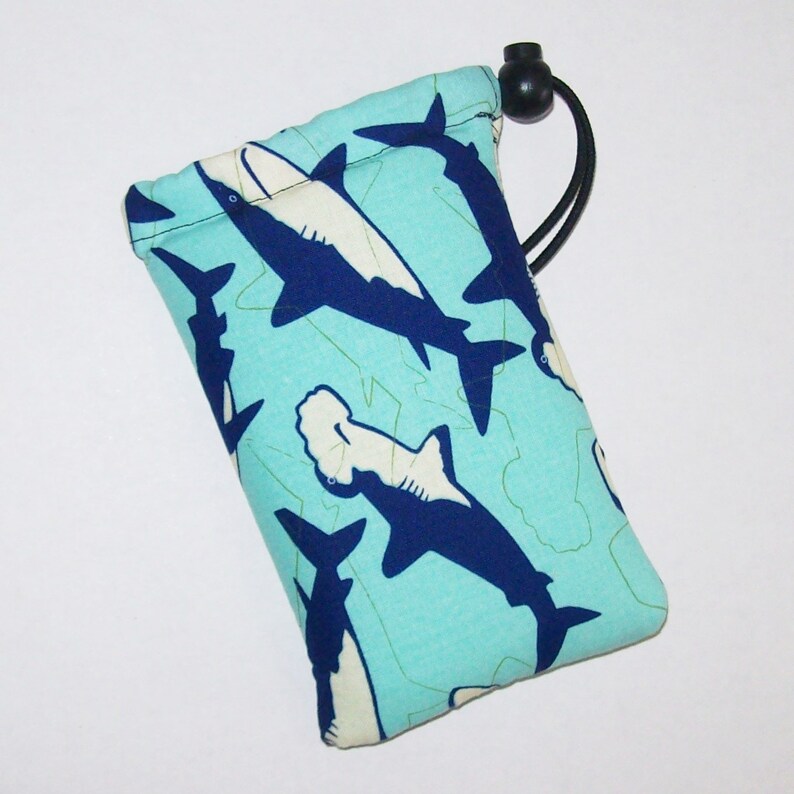 Sharks Pipe Case Pipe Pouch Padded Pipe Pouch Smoke Accessory 5 x 3 DRAWSTRING Glass Pipe Bag Ocean Animals Stoner Gift