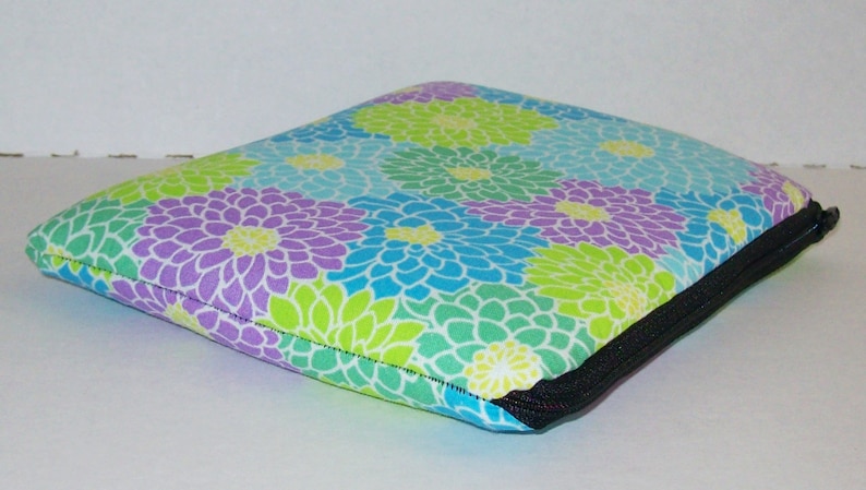 Smoke Accessory Spring Stoner Gift Flowers Padded Pipe Pouch Glass Pipe Case 7.5 x 6 X LARGE Stash Bag Floral Zipper Bag